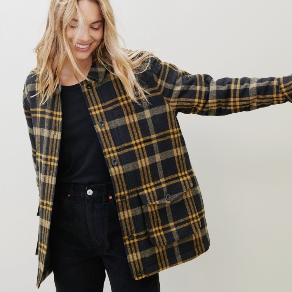 Jenni Kayne Farmhouse Jacket in black/yellow stripe